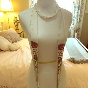 Sheer Chan Luu skinny scarf